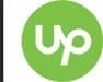 Stylized Upwork logo header