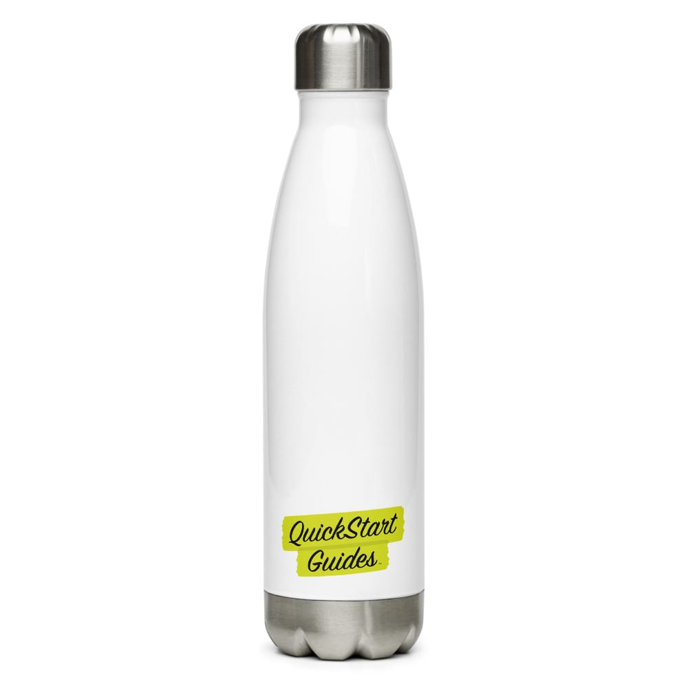 Stainless steel Never Stop Learning QuickStart Guides Eco-friendly Water Bottle