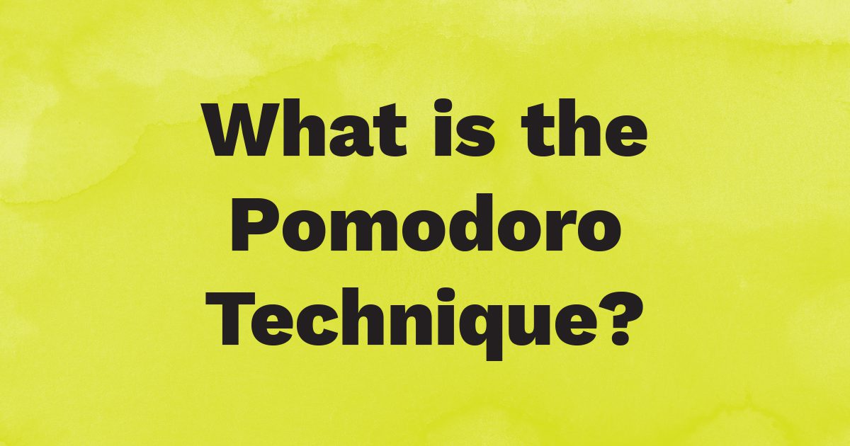 What is the pomodoro technique?